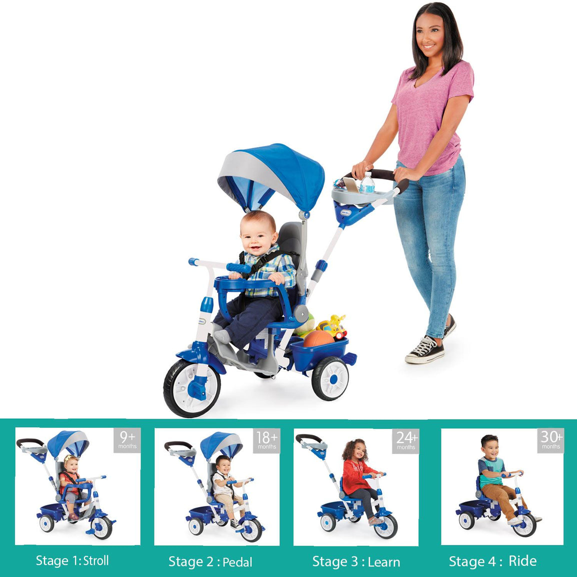Perfect Fit™ 4-in-1 Trike - Blue - Official Little Tikes Website