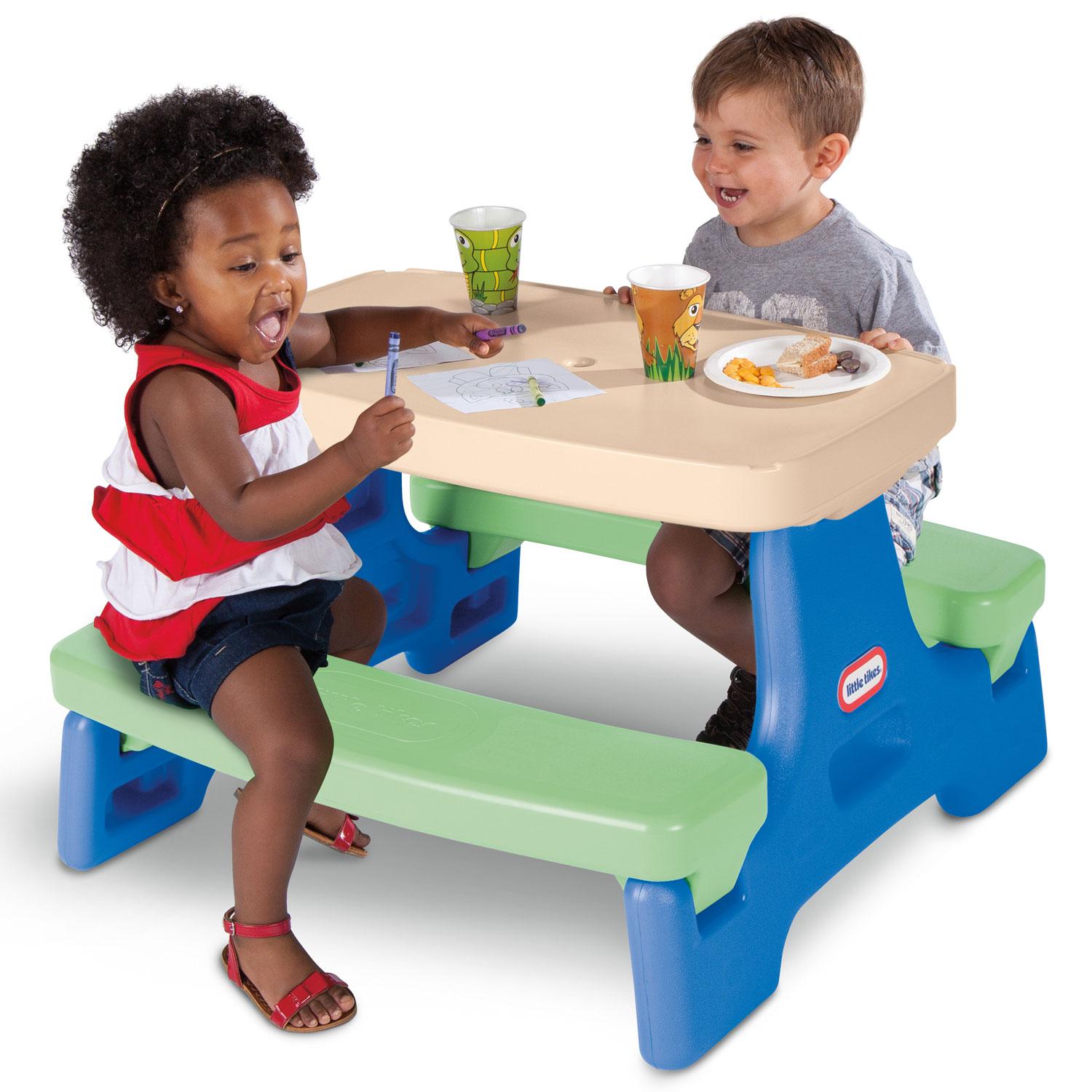 Little Tikes Easy Store Play Table Blue/Green