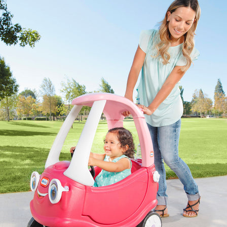Handle on back for parent-controlled push rides