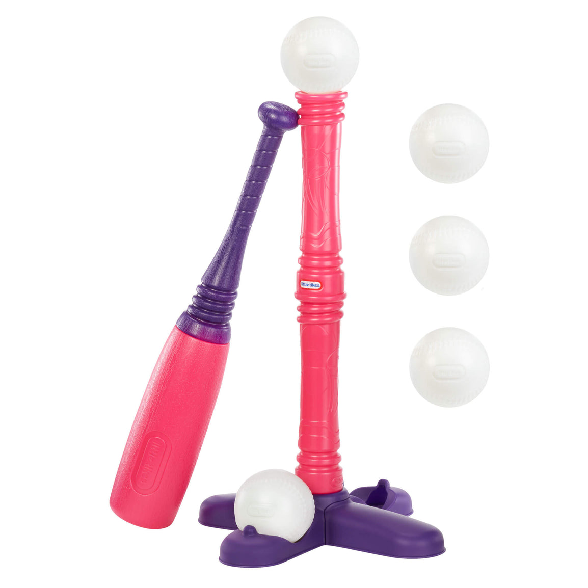 Pink and purple Tball set with 5 balls