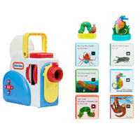 Story Dream Machine and Eric Carle books on a white background