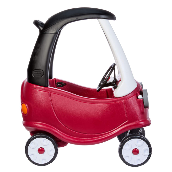 Side view of the Berry and Black Cozy Coupe on a white background