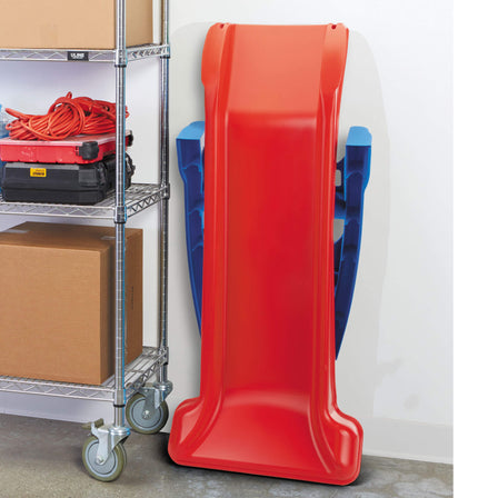 Steps remove without tools for compact storage and moving