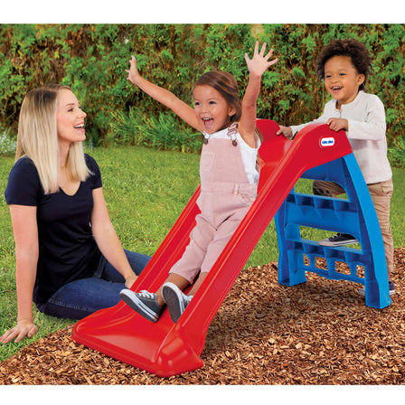 Kids can use the slide inside or outside