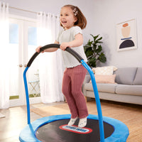 girl jumping on trampoline