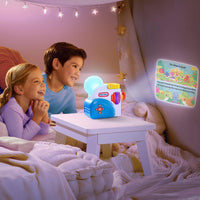 Kids watching story on the wall