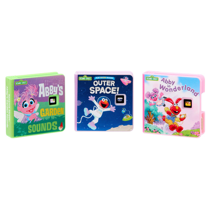 Three Sesame Street books on a white background