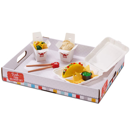 First Food Delivery Set - 
Be the ultimate host as the packaging box becomes a serving tray!
