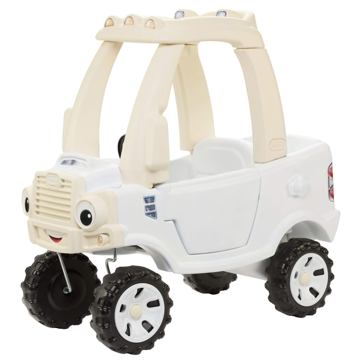 White Cozy Truck with beige roof on a white background