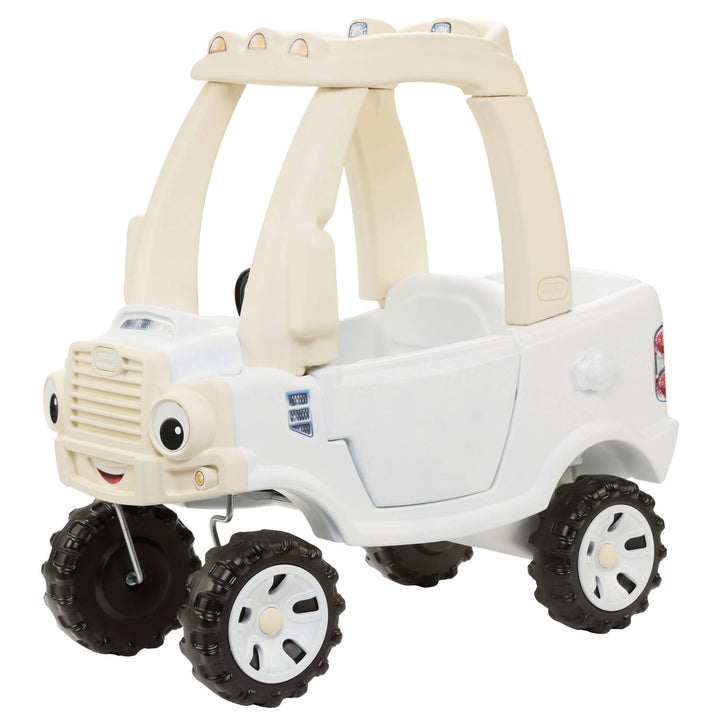 White Cozy Truck with beige roof on a white background