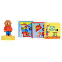 Brother Bear figurine on a yellow base, alongside three stories: ‘Ride The Thunderbolt’’, ‘We Like Kites’, and ‘Bears on Wheels!’.