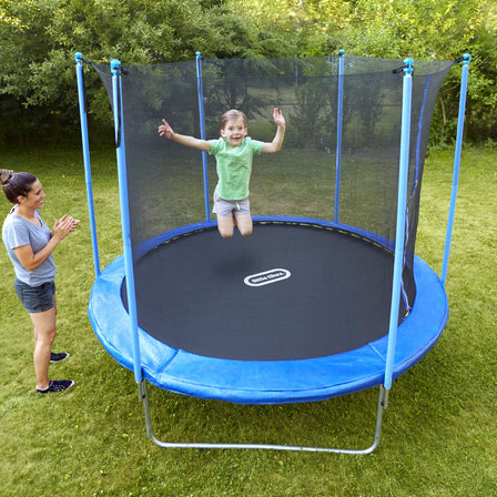 Mega 10-foot Trampoline - 
Bouncing on the trampoline kids will burn off some extra energy while having fun.