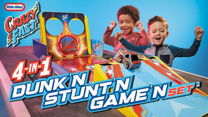 Crazy Fast™ 4-in-1 Dunk'n, Stunt'n, Game'n Set™ – Official Little Tikes  Website