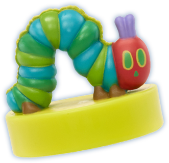 Colorful toy caterpillar on a white background
