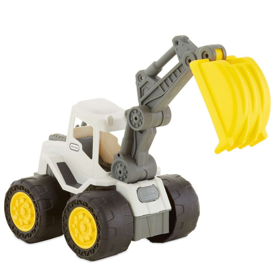 Excavator with removable scoop