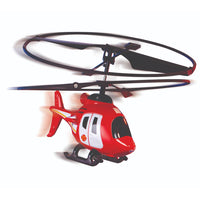 The Rescue Chopper has built-in lights, so it looks just like a real helicopter in the air!