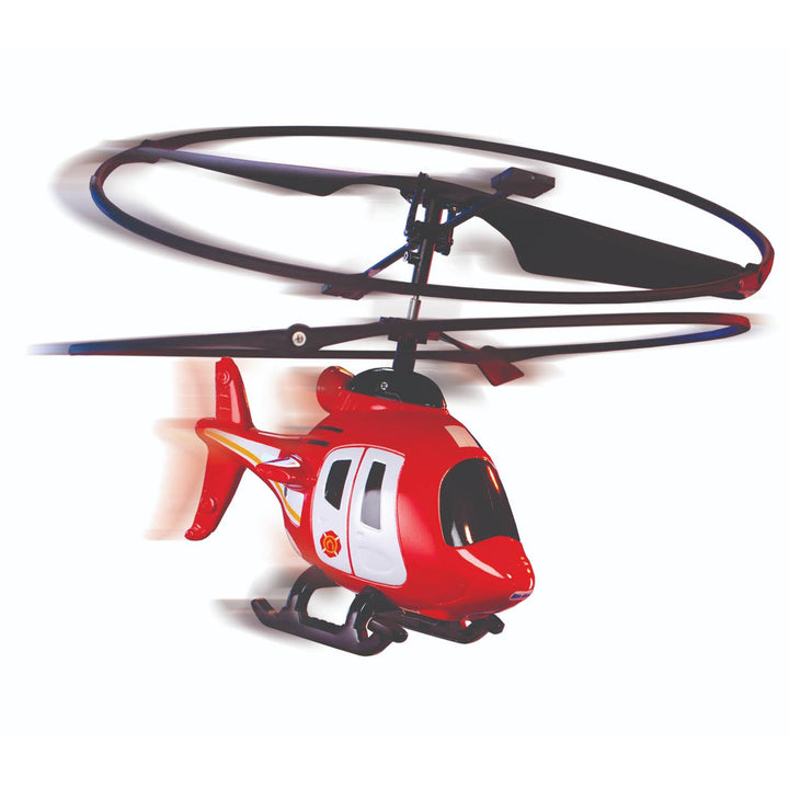 The Rescue Chopper has built-in lights, so it looks just like a real helicopter in the air!
