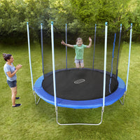 Child jumping on the trampoline